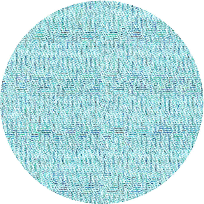 Square Patterned Electric Blue Rug, pat828lblu