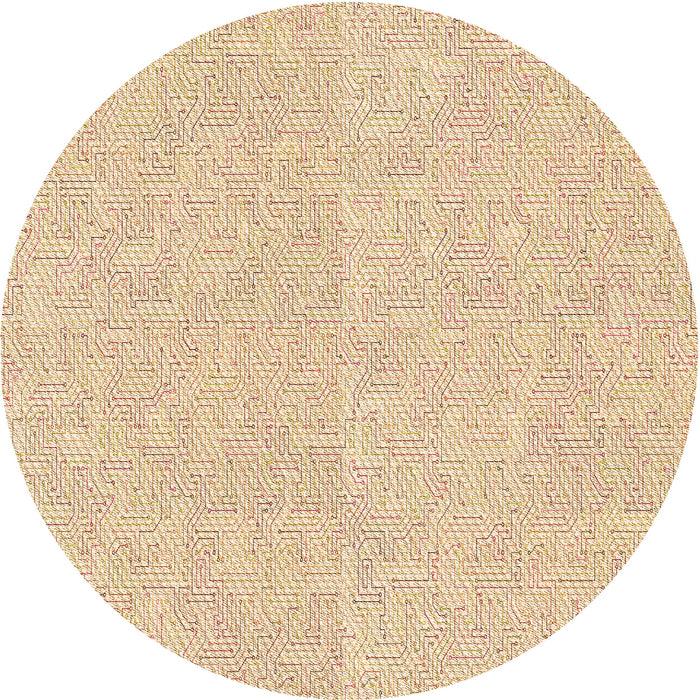Square Patterned Golden Blonde Gold Rug, pat828org