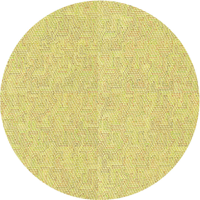 Square Patterned Yellow Rug, pat828yw