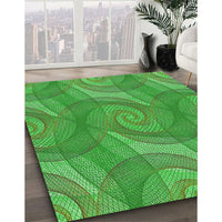 Patterned Neon Green Rug, pat829grn