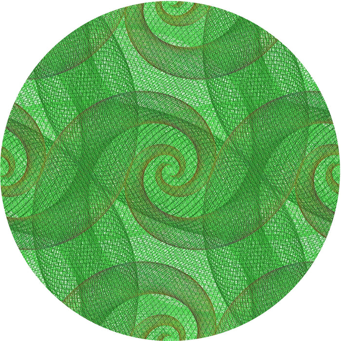 Square Patterned Neon Green Rug, pat829grn