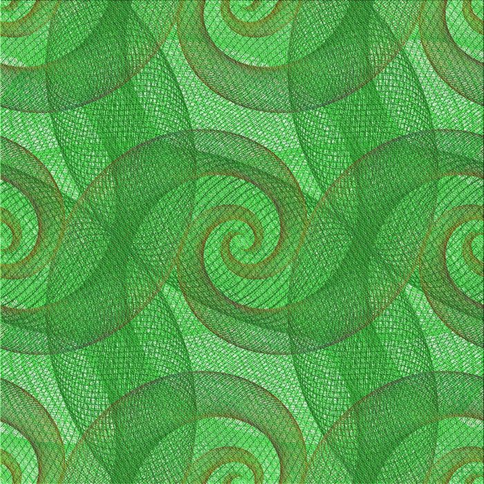 Round Patterned Neon Green Rug, pat829grn