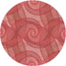 Square Patterned Red Rug, pat829rd