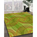 Machine Washable Transitional Pistachio Green Rug in a Family Room, wshpat829yw