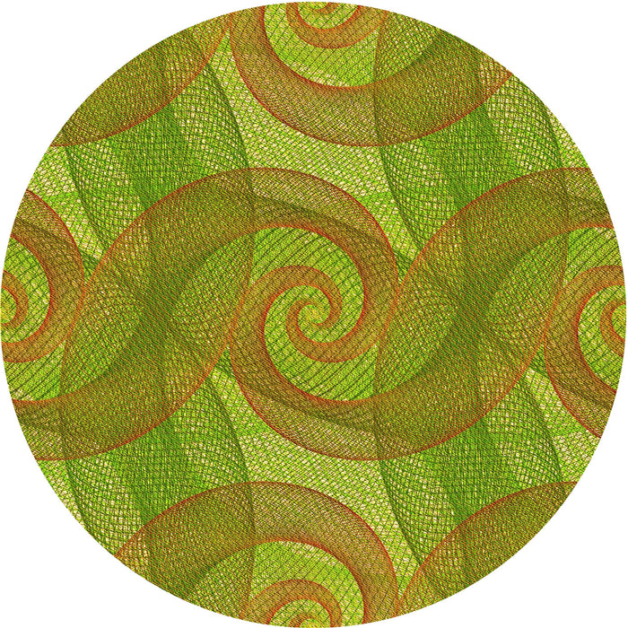Square Patterned Pistachio Green Rug, pat829yw