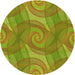 Square Patterned Pistachio Green Rug, pat829yw