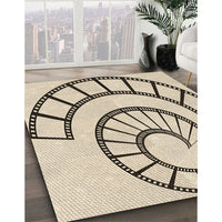 Patterned Wheat Beige Rug, pat83brn