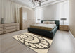 Patterned Wheat Beige Rug in a Bedroom, pat83brn