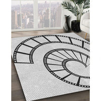 Patterned Platinum Gray Rug, pat83gry