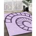 Patterned Purple Flower Purple Rug in Family Room, pat83pur