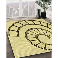 Patterned Sun Yellow Rug, pat83yw