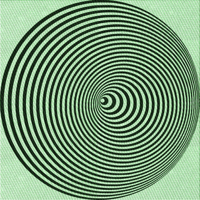 Round Patterned Dark Forest Green Rug, pat830grn