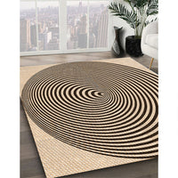 Patterned Deep Peach Orange Rug, pat830org