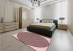 Round Machine Washable Transitional Pink Rug in a Office, wshpat830rd