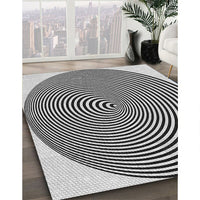 Patterned Platinum Gray Novelty Rug, pat830