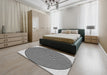 Machine Washable Transitional Platinum Gray Rug in a Bedroom, wshpat830