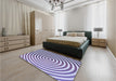 Patterned Purple Rug in a Bedroom, pat831blu