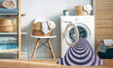 Machine Washable Transitional Purple Rug in a Washing Machine, wshpat831blu