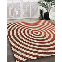 Patterned Red Rug, pat831brn