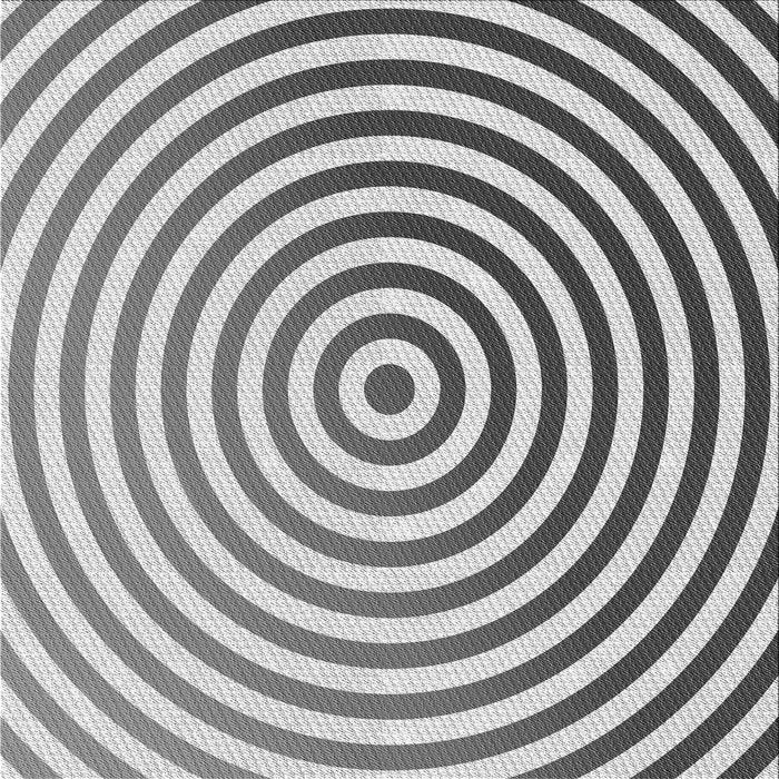 Round Patterned Carbon Gray Rug, pat831gry