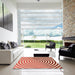 Machine Washable Transitional Neon Red Rug in a Kitchen, wshpat831org