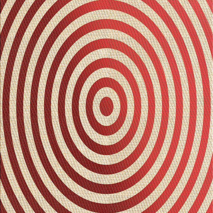 Patterned Neon Red Rug, pat831org