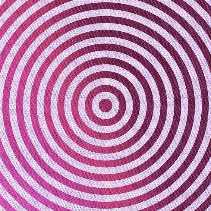 Round Patterned Blossom Pink Rug, pat831pur