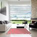 Machine Washable Transitional Pink Rug in a Kitchen, wshpat831rd