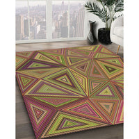 Patterned Brown Red Rug, pat832brn