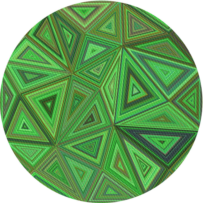 Square Patterned Neon Green Rug, pat832grn