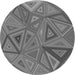 Square Patterned Gray Rug, pat832gry