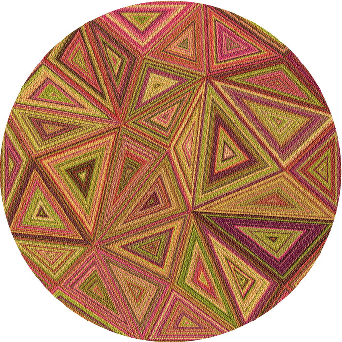 Square Patterned Caramel Brown Rug, pat832org
