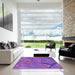 Machine Washable Transitional Purple Rug in a Kitchen, wshpat832pur