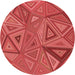 Square Patterned Red Rug, pat832rd