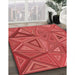 Machine Washable Transitional Red Rug in a Family Room, wshpat832rd