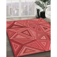 Patterned Red Rug, pat832rd