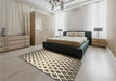 Patterned Coffee Brown Rug in a Bedroom, pat833brn