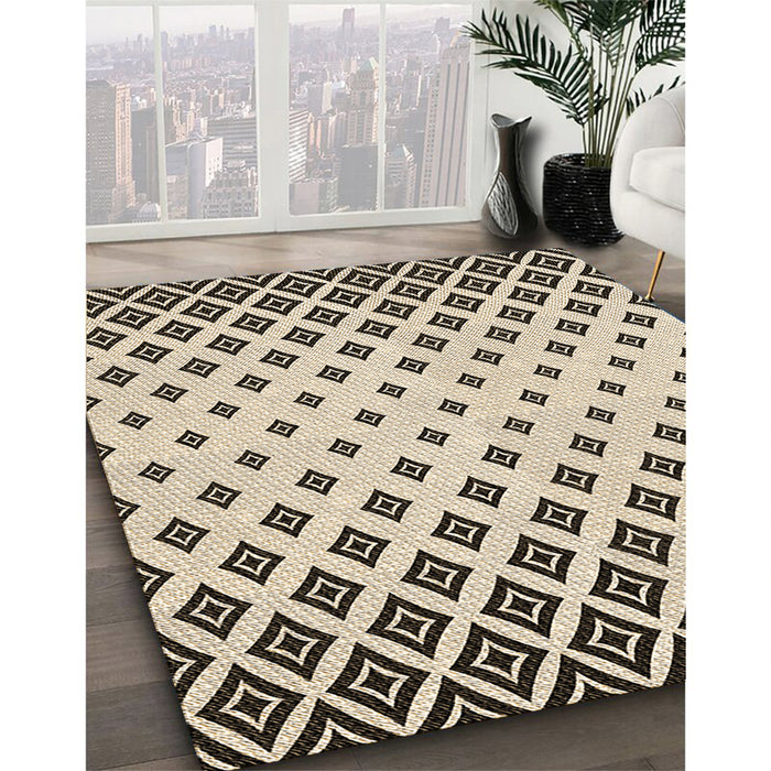 Machine Washable Transitional Coffee Brown Rug in a Family Room, wshpat833brn