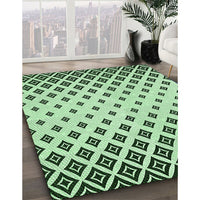 Patterned Mint Green Rug, pat833grn