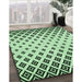 Patterned Mint Green Rug in Family Room, pat833grn