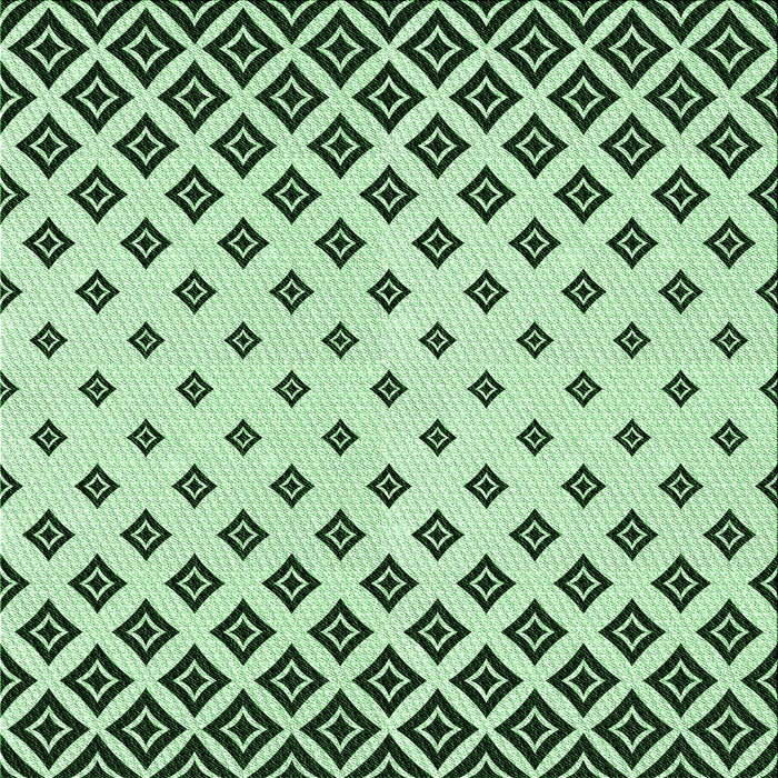 Round Patterned Mint Green Rug, pat833grn