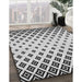 Machine Washable Transitional Platinum Gray Rug in a Family Room, wshpat833gry