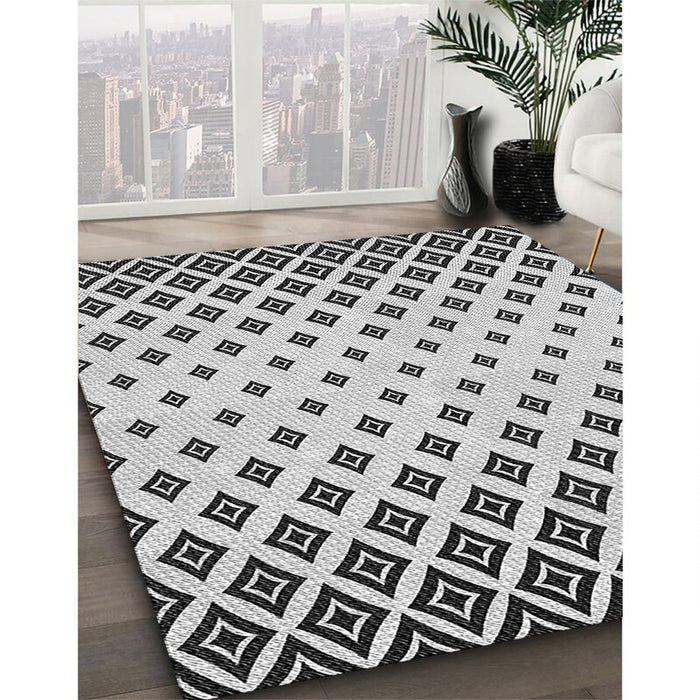 Patterned Platinum Gray Rug in Family Room, pat833gry