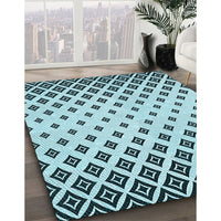 Patterned Electric Blue Rug, pat833lblu