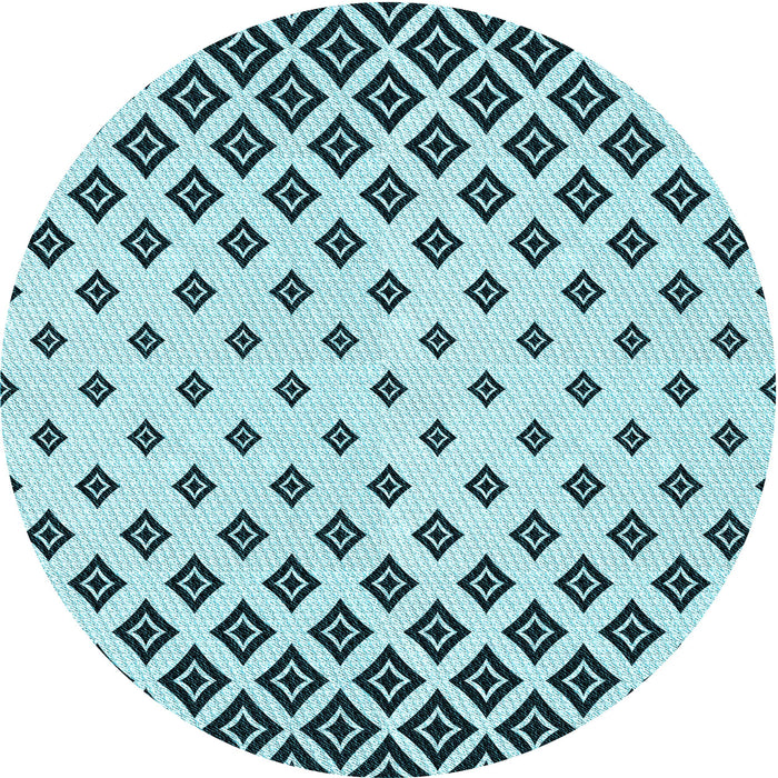 Square Patterned Electric Blue Rug, pat833lblu