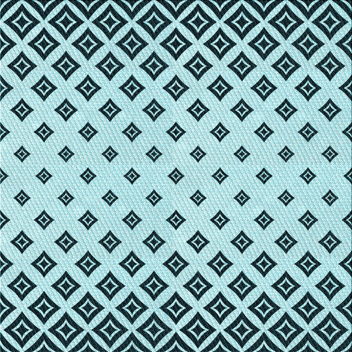 Round Machine Washable Transitional Electric Blue Rug, wshpat833lblu