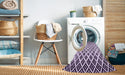 Machine Washable Transitional Purple Rug in a Washing Machine, wshpat833pur