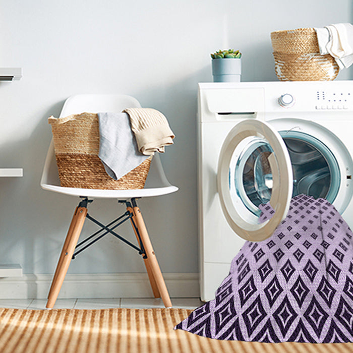 Machine Washable Transitional Purple Rug in a Washing Machine, wshpat833pur