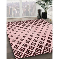 Patterned Light Rose Pink Rug, pat833rd