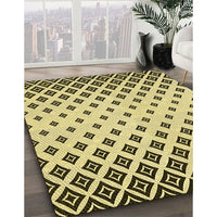 Patterned Oak Brown Rug, pat833yw